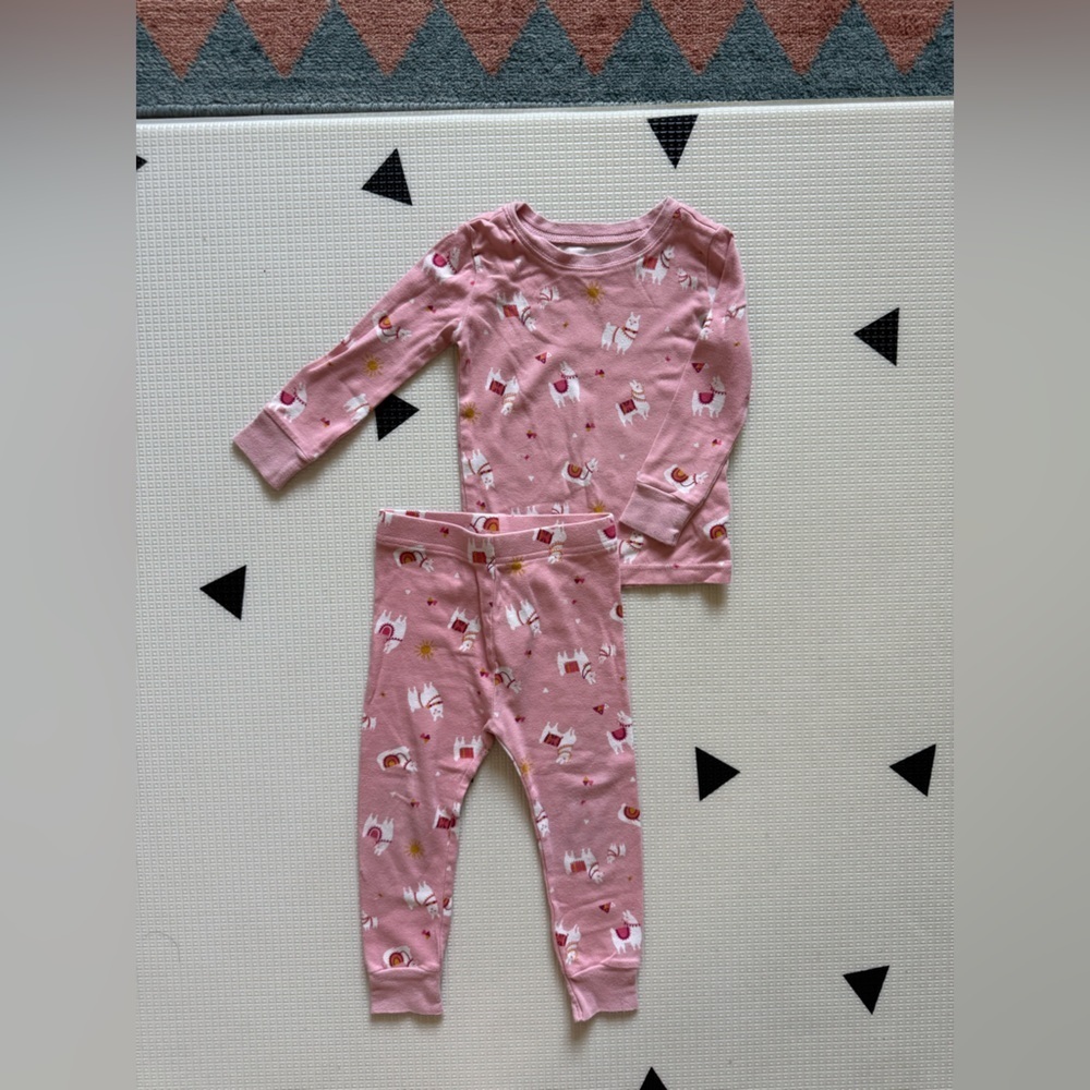 Old Navy|Baby girl,toddler matching pajama set with llama animal print•••size 2T